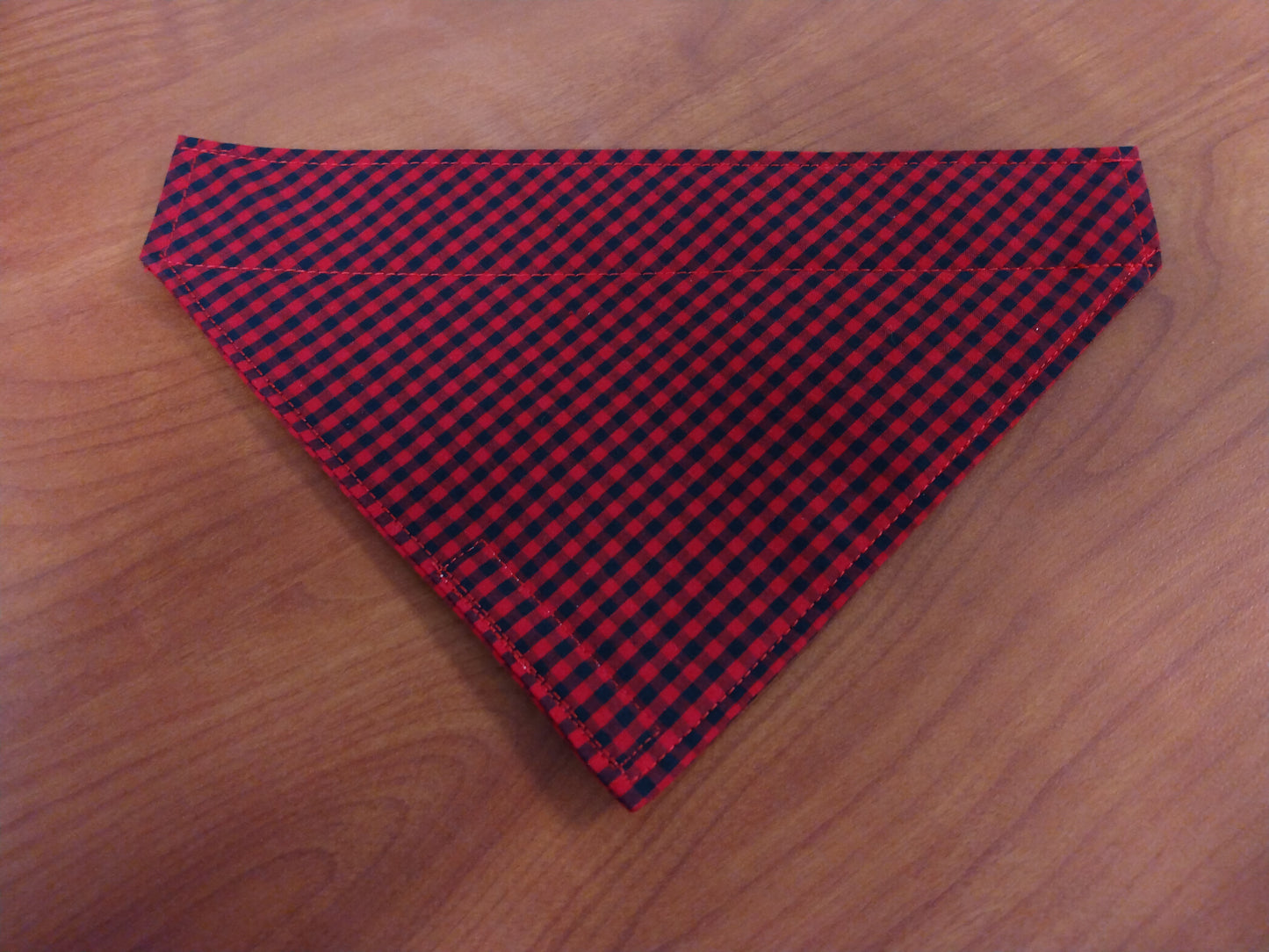 Black and Red Gingham Dog Bandana