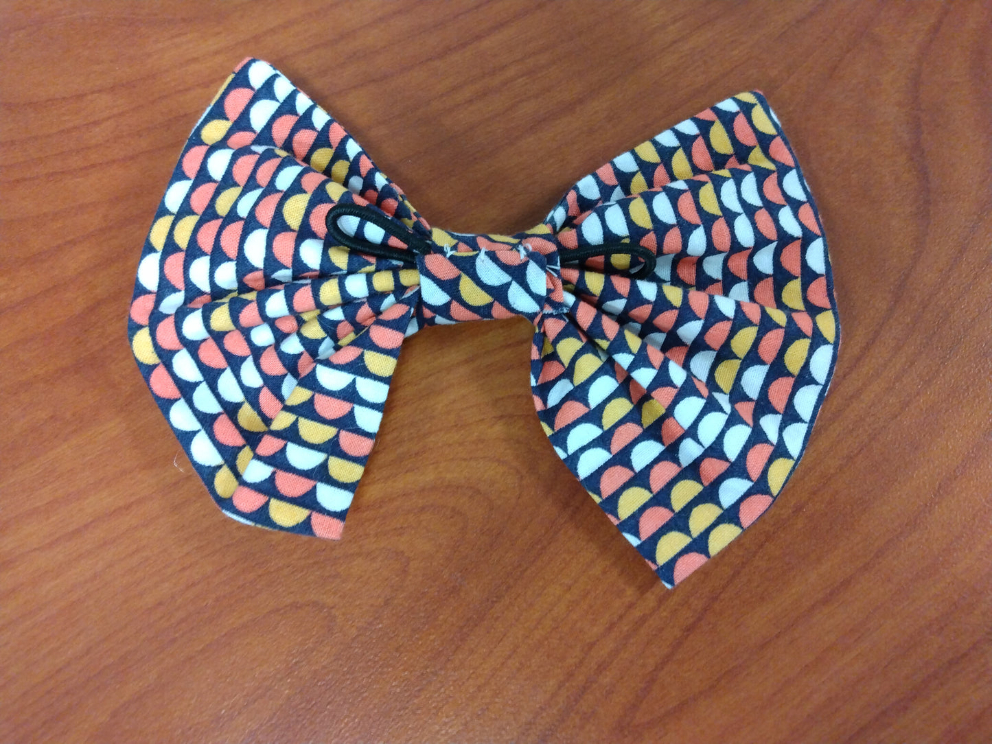 Rainbow Dot Dog Bowtie